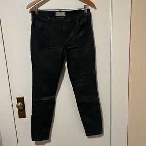 Size 29 Free People black glazed jeans. Very sexy!